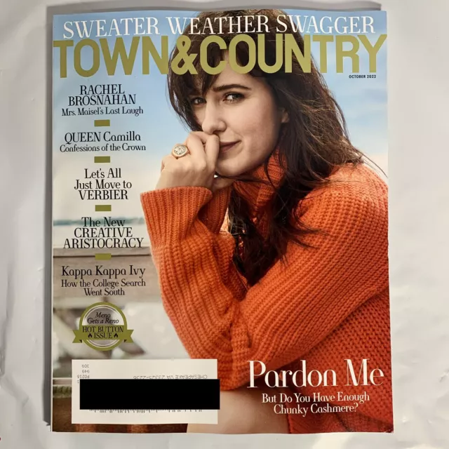 Town and Country Magazine October 2022 Rachel Brosnahan Queen Camilla Cashmere