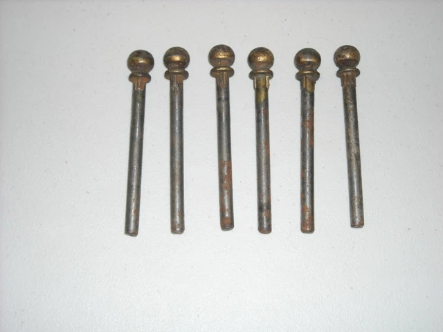 Antique / Vintage Cannon Ball Top Door Hinge Pins 3 3/4" by 3 1/8'' x 1/4"