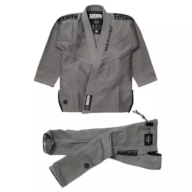 Tatami Estilo schwarz Label Gi - schwarz auf grau Uniform BJJ Jui Jitsu GI Anzug 2