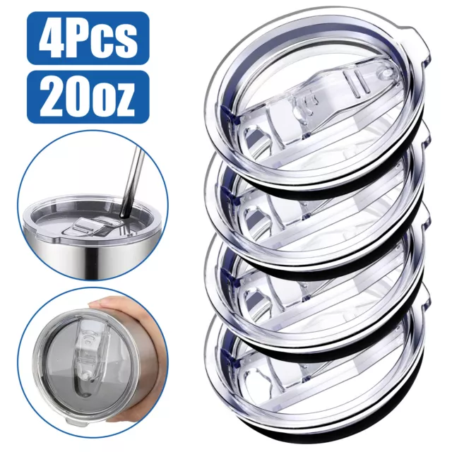 4X 20oz Splash Spill Proof Lids Slider Lid Skinny Tumbler Cup Replacement Covers