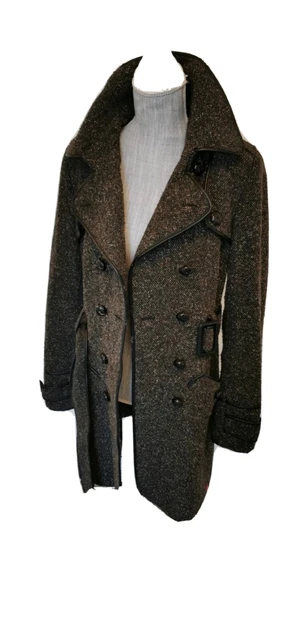 MANTEAU FEMME TRENCH EDC BY ESPRIT Taille M Cintré Gris Vintage d