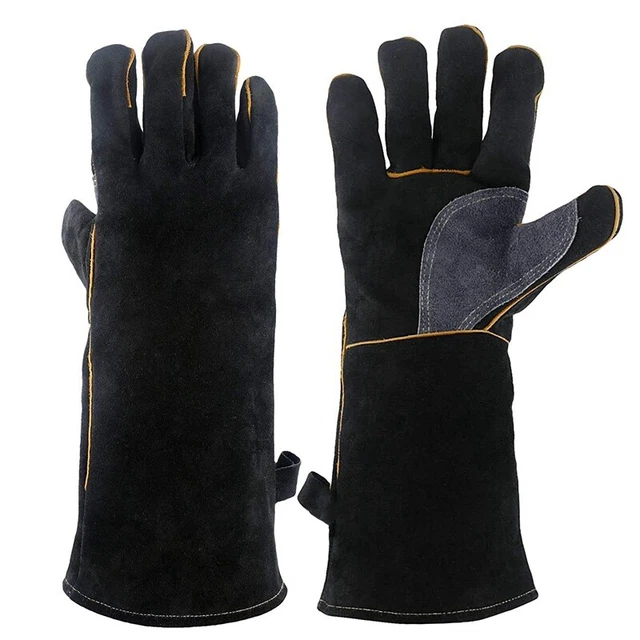 Extreme Heat&Fire Resistant Gloves Leather with Stitching,Mitts Perfect C2F2