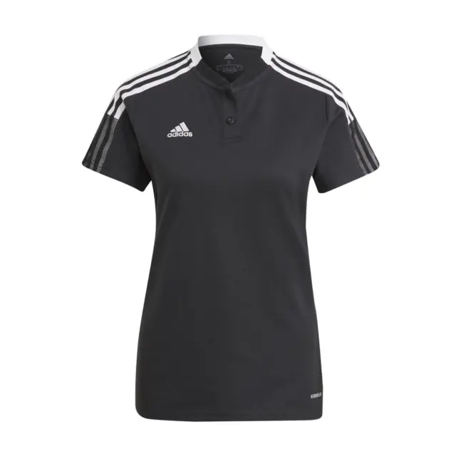 adidas Women's Football Polo (Size S) Black And White Training Polo - New