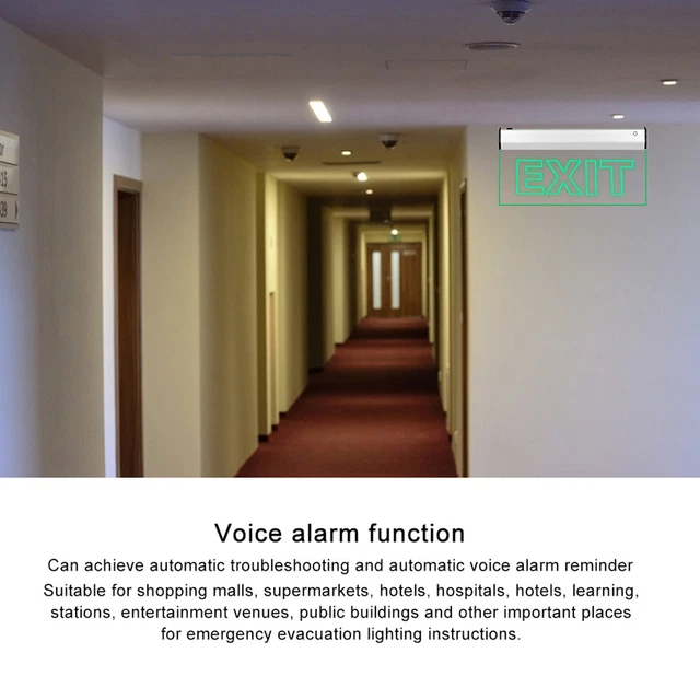 AC220V 3W LED PMMA 350x180mm/13,78x7,09in Indicatore di sicurezza uscita di emergenza Li YAS