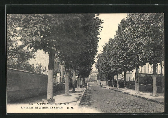 CPA Vitry-sur-Seine, l'Avenue du Moulin de Saquet