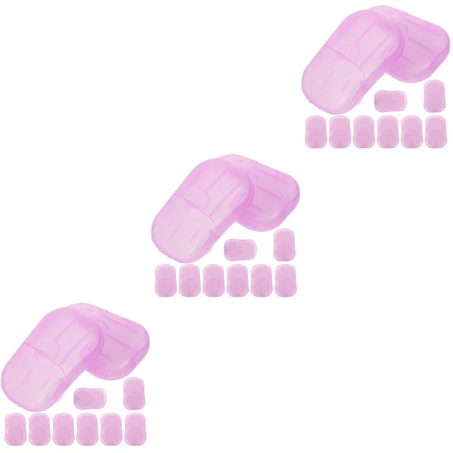 60 scatole con foglie di sapone box pack pezzi di sapone materiale da viaggio sapone per lavaggio mani