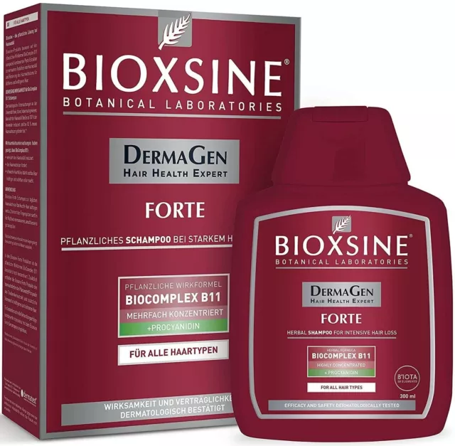 Bioxsine Forte Sparset für intensiven Haarausfall 300ml Shampoo + 3x50ml Serum 3