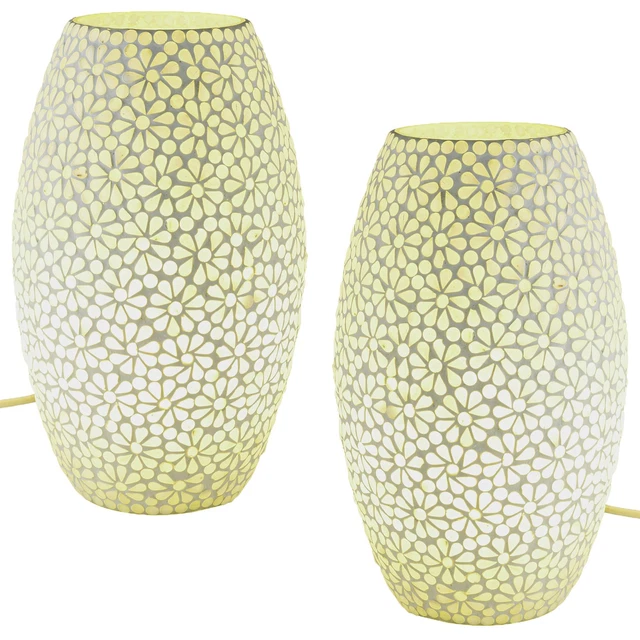 Lampe D'ambiance Œuf Mosaïque – Fuchsia Et Miroir – électrique – Occasion