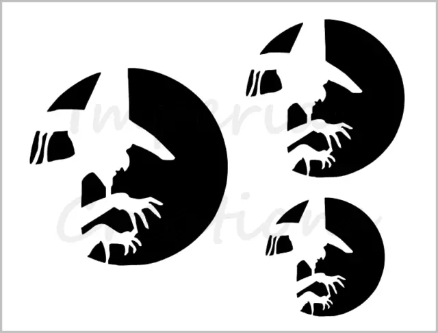 Plantilla de luna de bruja malvada 3 tamaños galleta de Halloween 8,5""x11"" hoja reutilizable S821