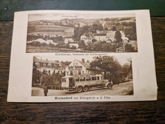 Hermsdorf Gasthof Reichstein Ansichtskarte Postkarte AK PK 1/16990