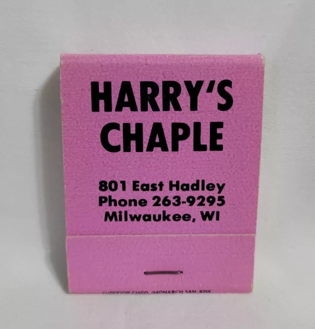 Vintage Harry's Chaple Girlie Mermaid Matchbook Milwaukee WI Advertising Full