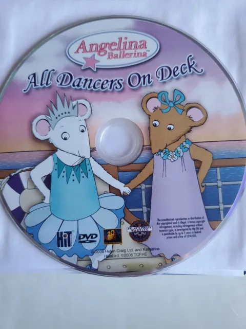 Angelina Ballerina All Dancers On Deck Loose Disc DVD 20th Century Fox Movie
