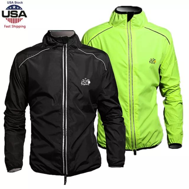 Outdoor Cycling Jacket Running Waterproof Reflective Windbreaker for Men Women