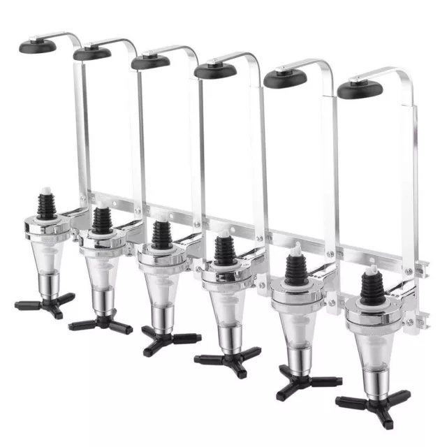 4/6 Bottle Stand Rotary Drink Spirits Wine Dispenser Optic Bar Butler Wall Mount