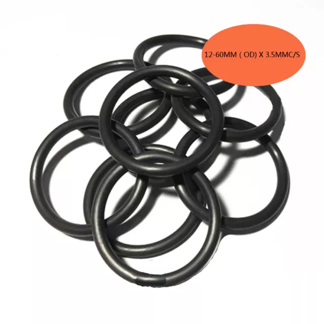 Metric Nitrile Rubber O Rings 3.5mm Pack of 10/50/100 Cross Section 12mm-60mm OD