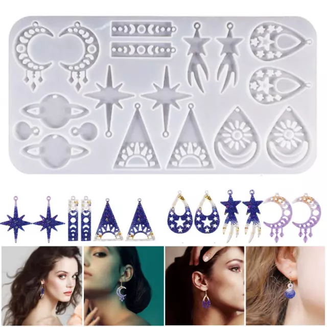 Astronomical Style Silicone Mold Epoxy Resin Casting Mould DIY Earrings Pendant 2