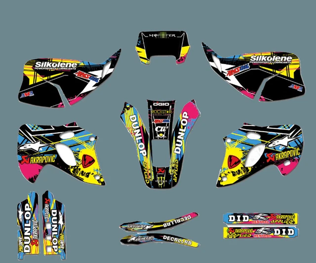 Graphics Kit Backgrounds Decals Full Kit FOR Kawasaki KLX250 1998-2003