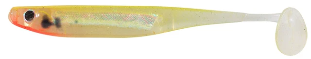SHIRASU Holo Yoko Shad 11cm Gummifisch mit Holo-Einlage - Gelb-Tiger - 5 Stück