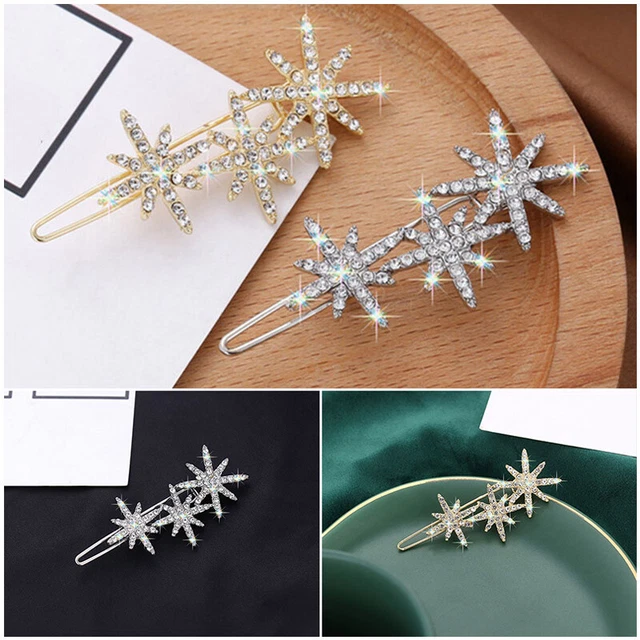 Clip per capelli donna cristallo strass spilla forcine per capelli a barra accessori copricapi x1