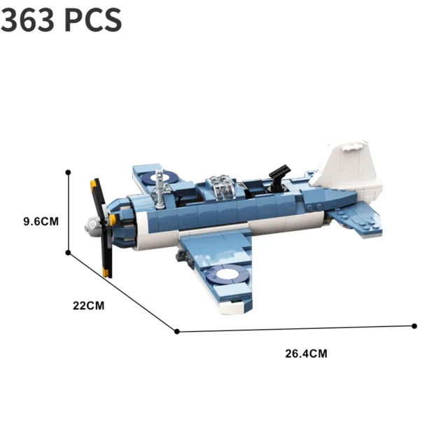 363 PCS MOC Military WWII SBD Dreadnought Dive Bomber Fighter Jet Building Block