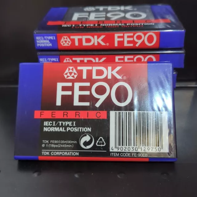 TDK FE90 Ferric Blank Audio Cassette Tape IEC I/Type I Normal Position BRAND NEW 2