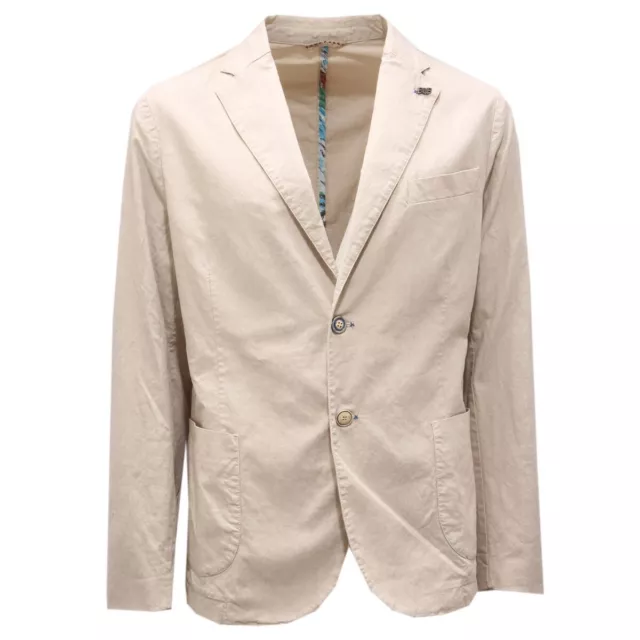 7108AH giacca uomo BOB off white cotton/linen jacket man