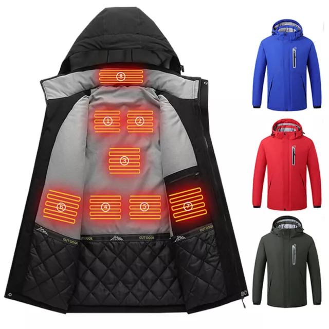 Eléctrico Térmicas Chaqueta Heating Calentador Abrigo Lavable Recarga <