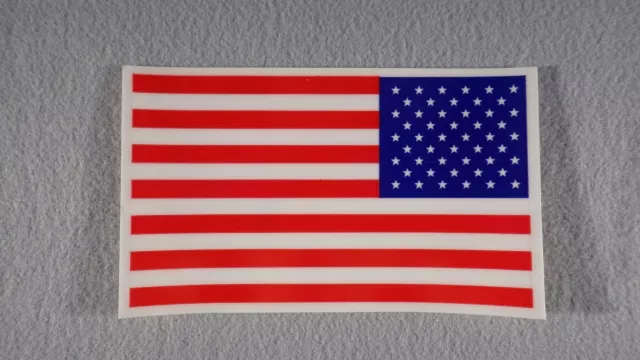 American Flag Vinyl Window Sticker Decal  3"x 5"  USA  Lot of 2 NEW