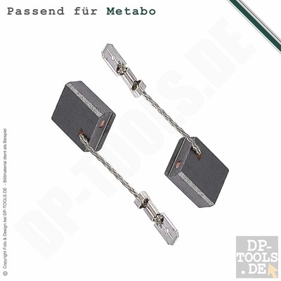 5x15mm 3160654 DP 2 Balais de Charbon pour METABO We 19-180 Quick Rt Meuleuse 8x12 