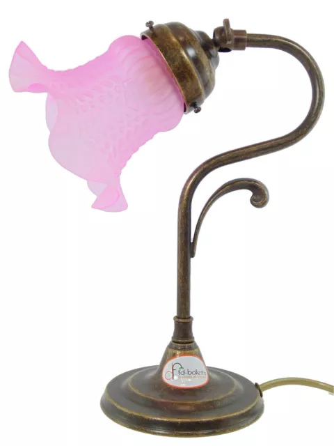 Lampada ottone brunito,tavolo,scrivania,lampade stile liberty comodino lmi20