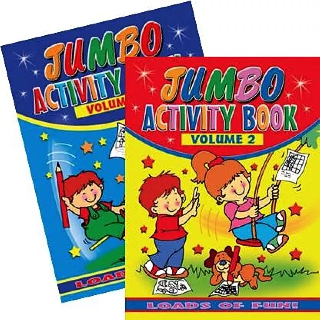 2 x JUMBO CHILDRENS KIDS PUZZLE COLOURING ACTIVITY FUN BOOKS DOT TO DOT 1+2