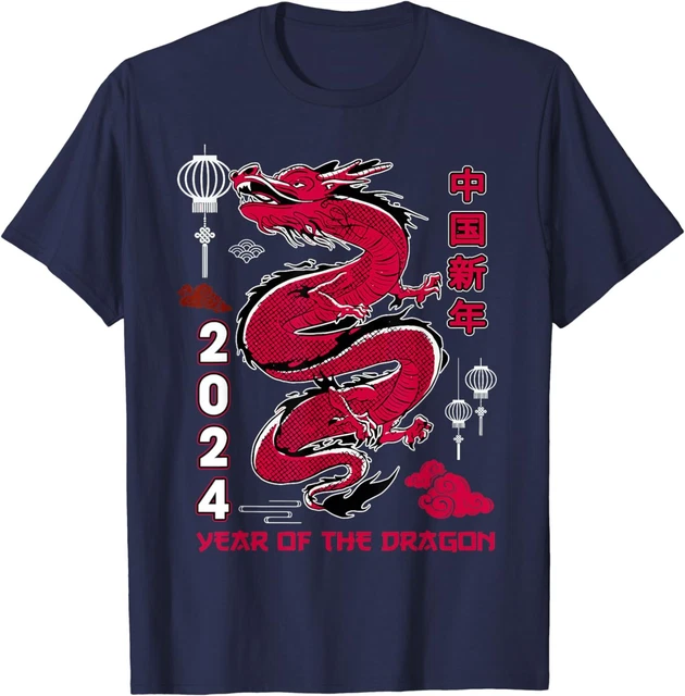 HAPPY CHINESE NEW Year 2024 Year Of The Dragon Gift Unisex TShirt 18.