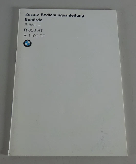 Zusatzanleitung BMW R 850 R/R 850 Rt / R 1100 Rt Moto de Police Support 02/1996