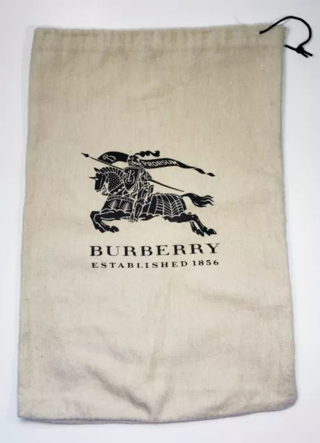 Authentic BURBERRY 'Established 1856" Logo Dust Bag - 14" x 9.5"