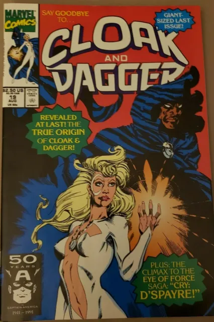 VINTAGE Marvel Comics ~ Cloak & Dagger ~ Vol 1 No. 19 ~ August 1991 ~ MINT