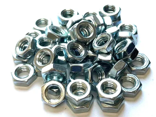 5/16-18 Unc Hex Jam Nuts Thin Wall Nuts Zinc Coated - Steel - 50 Pieces