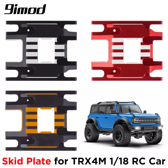 Aluminum Alloy Skid Plate Gearbox Transmission Mount for TRX4M 1/18 RC Crawler