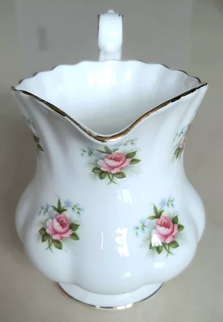 *VINTAGE* Royal Albert. Forget Me Not Rose. Coffee Set Milk Jug Bone China 4.25" 2