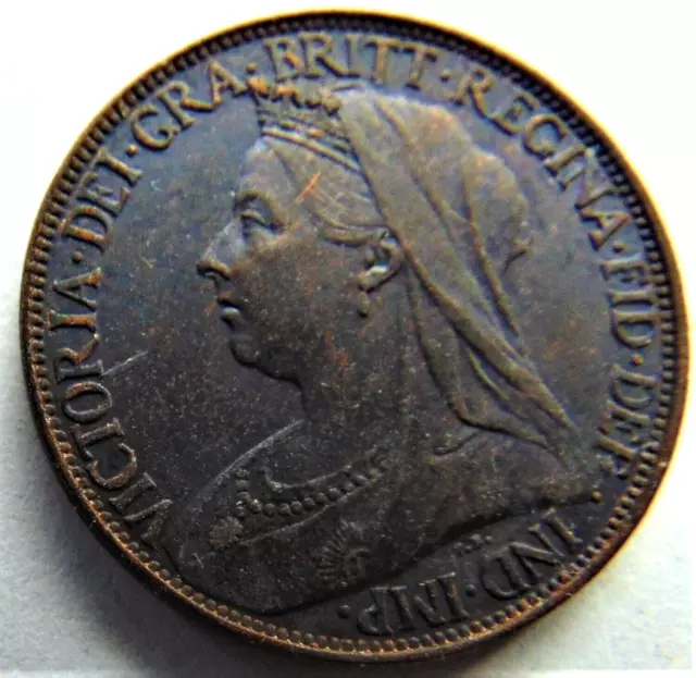 1900 GB Victoria Old Head , Farthing grading About UNCIRCULATED.#1.3