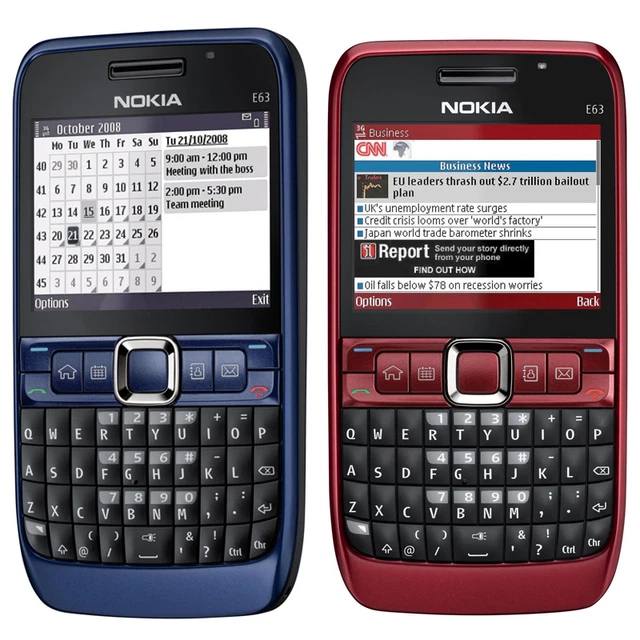 Unlocked Nokia E63 QWERTY Keypad Wifi 3G Camera 2MP Mp3 Player Mobile Bar Phone