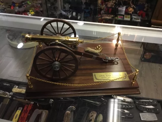 The Official Civil War Cannon Model 1857 Field Gun Display  7.5x11” base