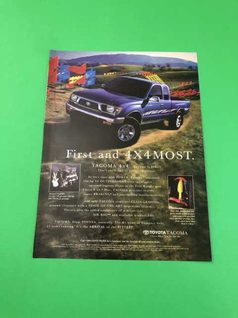 1994 1995 1996 Toyota Tacoma Pick Up Truck Original Print Ad Advertisement B1