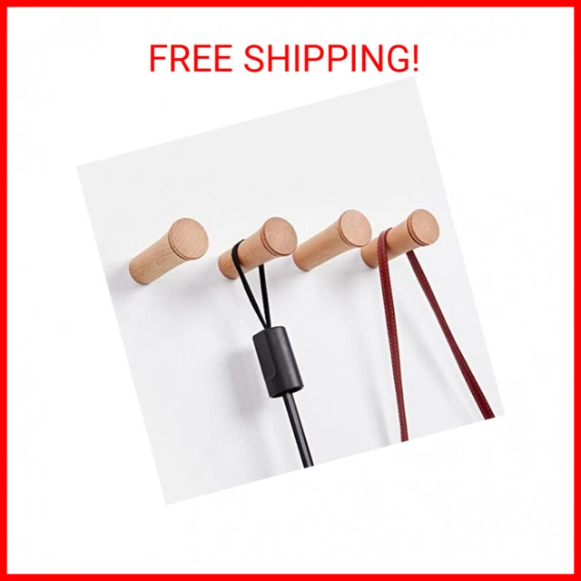 HomeDo Wall Hooks Rack, Wooden Coat Hooks Wall Mounted, Entryway Hat Rack, Decor