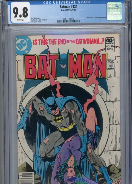 Batman #324 Mt 9.8 Cgc White Pages Catwoman App. Aparo Cover Wein Story Novick A