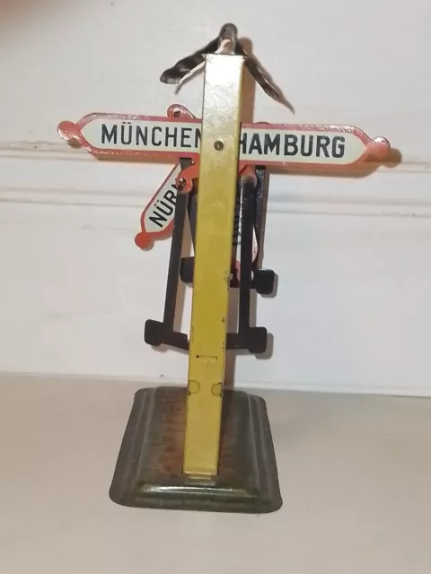 Fahrtrichtungsanzeiger Spur 0 - Blech - alt - Hersteller unbekannt - 16 cm hoch