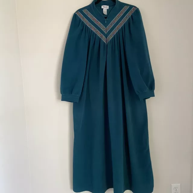 Vintage Vanity Fair Womens Robe Size XL Velvet Velour  House Coat Hostess Dress