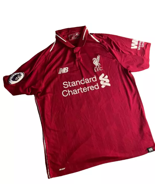 Liverpool 2018-19 Original Home Football Shirt #11 Mo Salah, Size Medium