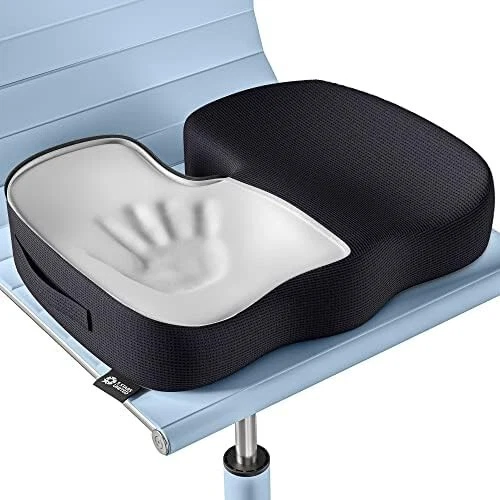 Seat Cushion Pillow for Chair-Memory Foam Firm Coccyx Pad,Lower Back Pain Relief