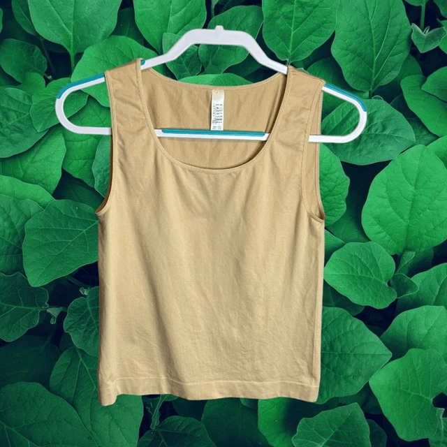 Hillard & Hanson Intimates Cream Tank Top Medium