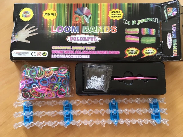 Recharge élastiques bracelet Arc en ciel Fluo boule